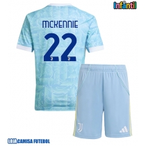 Camisa de Futebol Juventus Weston McKennie #22 Equipamento Secundário Infantil 2025-26 Manga Curta (+ Calças curtas)